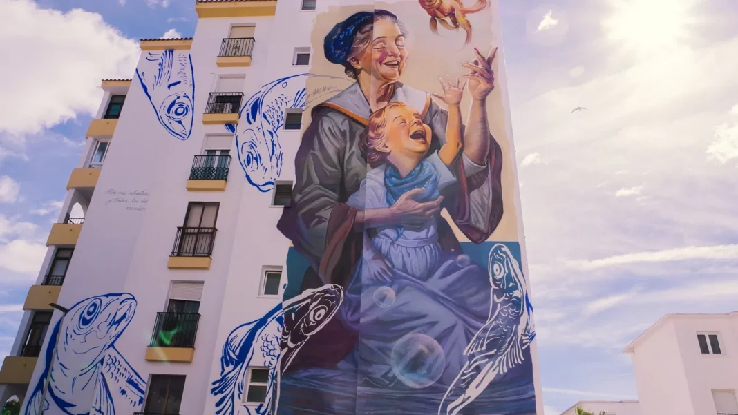 El madrileño Ignacio Basave gana el III Concurso Internacional de Murales de Estepona con 'El vínculo que nos une'