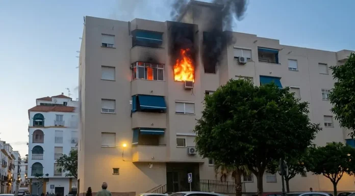 Un incendio en Huerta Nueva alarma a los vecinos de Estepona incendio en Huerta Nueva