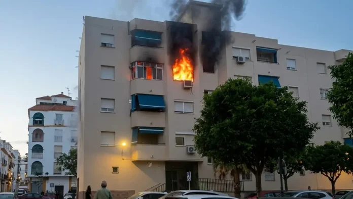 incendio en Huerta Nueva