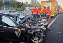 Accidente en Estepona con Cuatro heridos al chocar un turismo contra la mediana de la A-7 Accidente en Estepona