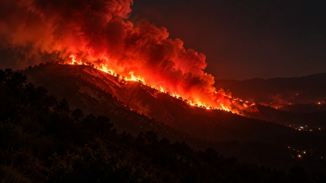 Incendio forestal en Igualeja
