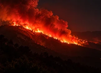 Incendio forestal en Igualeja obliga a confinar a toda la población y activa el nivel 1 del Plan Infoca Incendio forestal en Igualeja